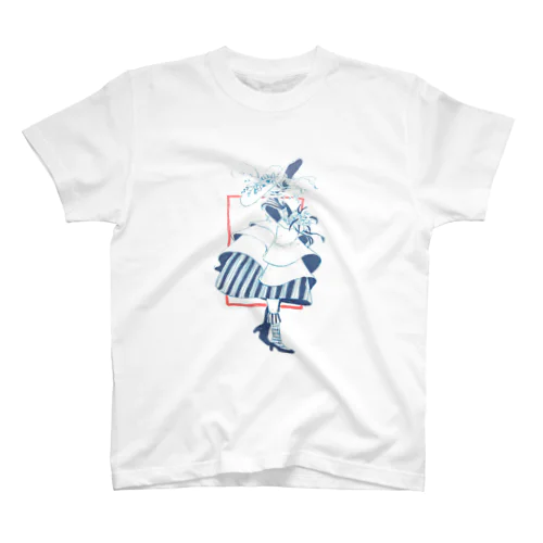 青色の女の子 Regular Fit T-Shirt