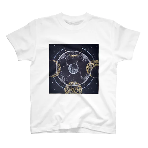 宇宙っぽい点描画 Regular Fit T-Shirt