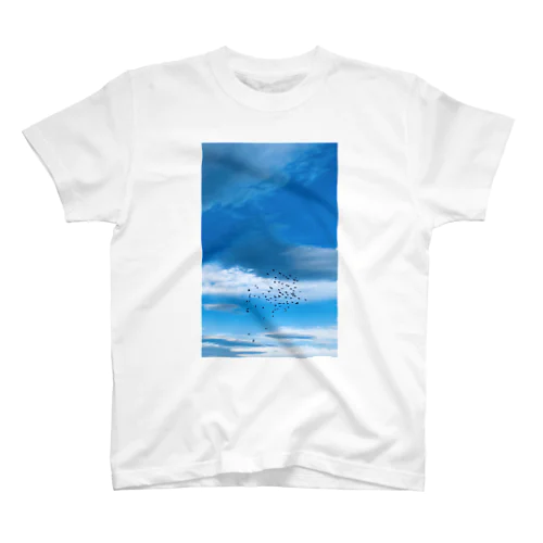 出会いの空と鳥の群れ Regular Fit T-Shirt