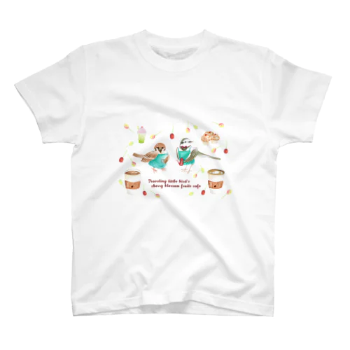 旅する小鳥の桜の実カフェ スタンダードTシャツ