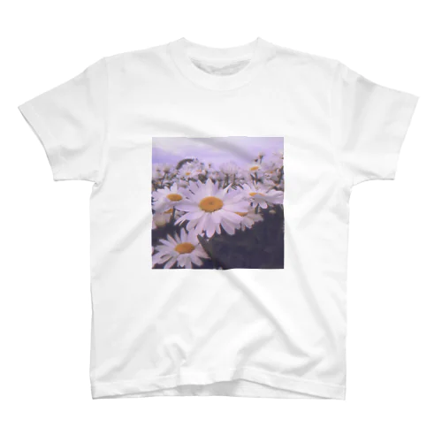 White flowers 白いお花 Regular Fit T-Shirt