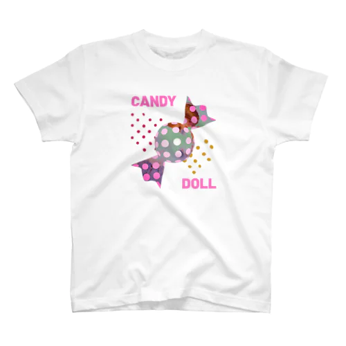 キャンディドール オン ピンク - Candy Doll on Pink Regular Fit T-Shirt