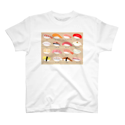寿司ネタ16 盛り板 スタンダードTシャツ