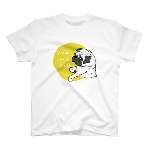 PUGPUGPUG フォーン✖️イエロー スタンダードTシャツ