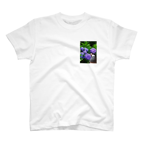 あじさいを愛でる文鳥さん Regular Fit T-Shirt