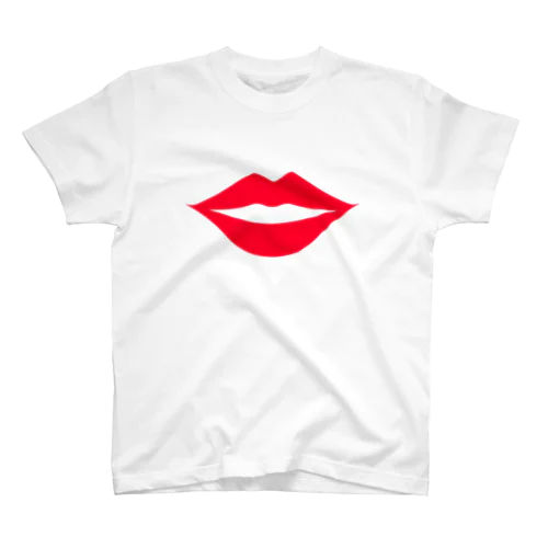セクシーな唇(鮮やかなレッド) スタンダードTシャツ