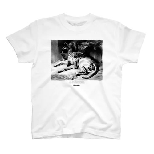 「眠っている猟犬」 Slapende jachthond, Thomas Landseer, after Edwin Henry Landseer, 1837 Regular Fit T-Shirt