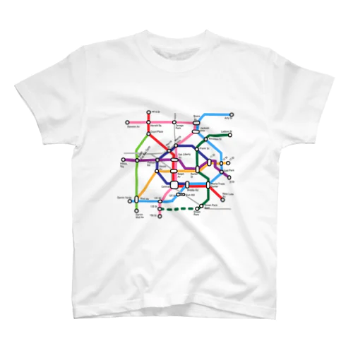 路線図（Metro風） スタンダードTシャツ