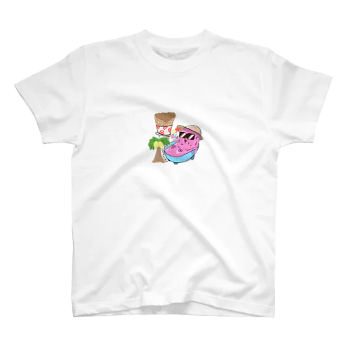真夏のピンクアイスくん Regular Fit T-Shirt