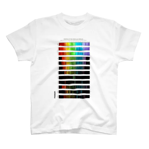 「星と星雲のスペクトル」 Spectra of the Stars and Nebulae 1885 スタンダードTシャツ