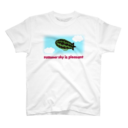 スイカ飛行船 Regular Fit T-Shirt