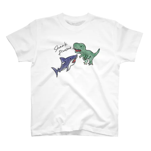 サメVS恐竜 Regular Fit T-Shirt