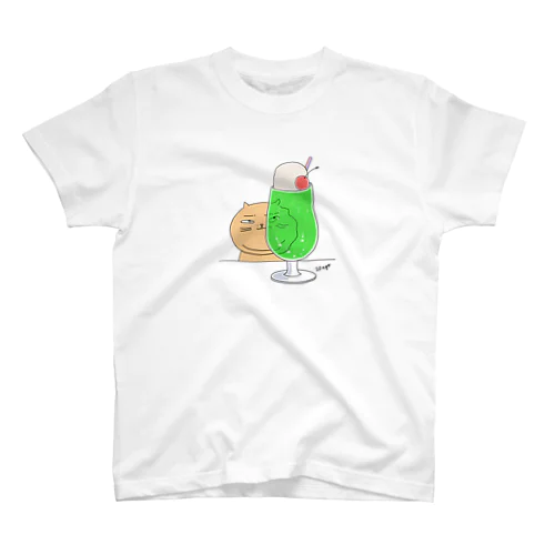 二重アゴネコとクリームソーダ スタンダードTシャツ