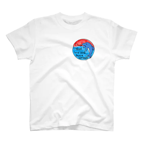 愛と平和（いるかさん） Regular Fit T-Shirt