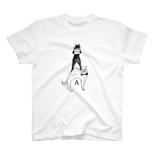 猫文字A スタンダードTシャツ