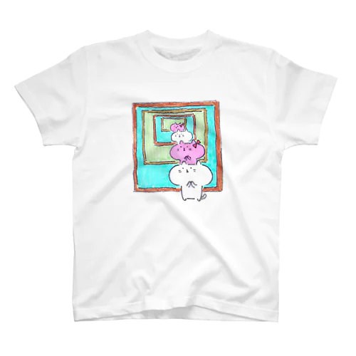 絵画なにゃんこくんとにゃんこちゃん Regular Fit T-Shirt