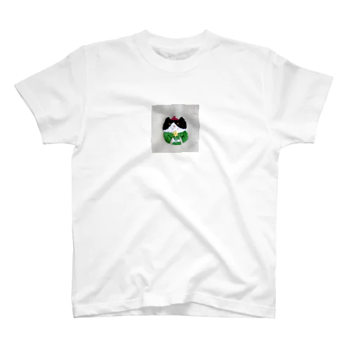 花をもった猫さん（Green） スタンダードTシャツ