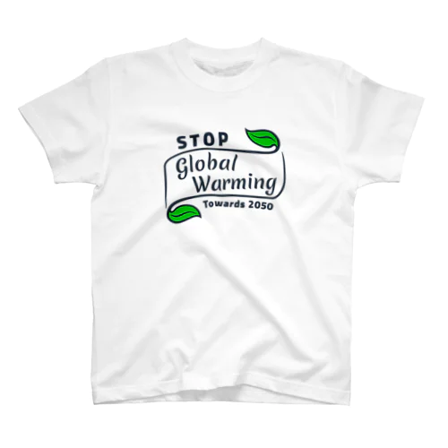 Stop Global Warming - ストップ地球温暖化 2050年に向けて Regular Fit T-Shirt