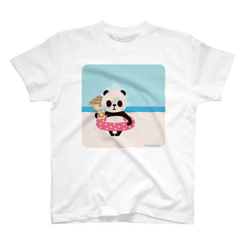 浮輪とパンダ Regular Fit T-Shirt