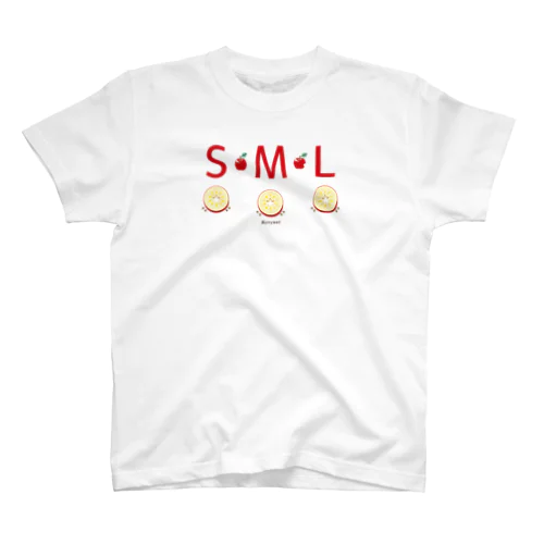 ML002 SMLTシャツのりんごすたぁ*輪切りのリンゴ スタンダードTシャツ