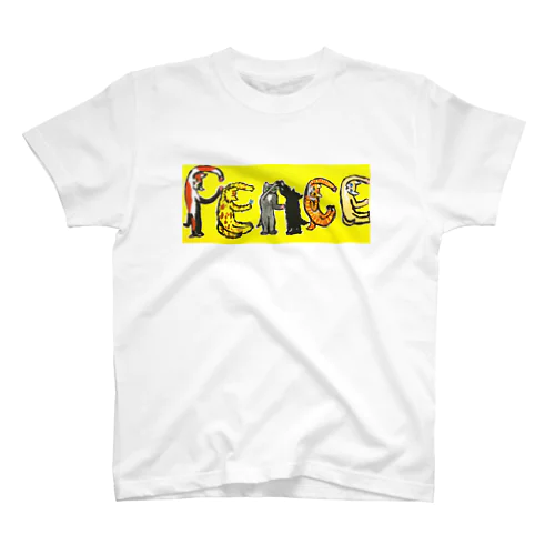 猫文字シリーズ　PEACE  スタンダードTシャツ
