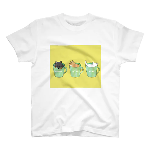 Shiba Coffee (yellow color) Regular Fit T-Shirt