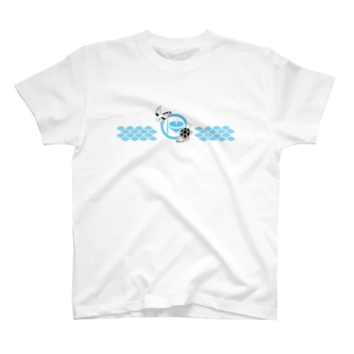 鶴亀波（青 Regular Fit T-Shirt