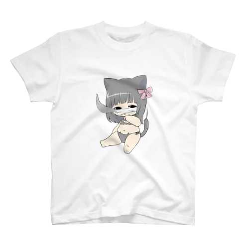 二頭身萌え萌え加瀬にゃん スタンダードTシャツ