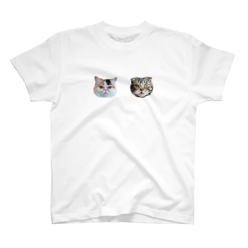 ひとり猫カフェにあにゃあきくらげ＆めかぶ スタンダードTシャツ