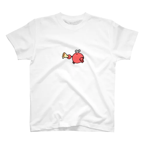 ピザが持ちやすいことに気づいたカニ スタンダードTシャツ