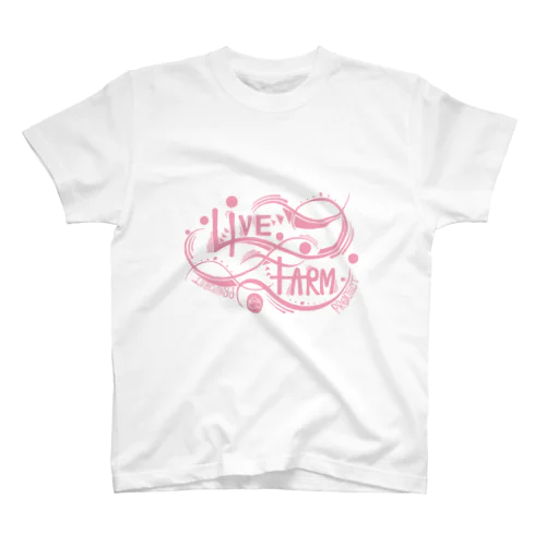 LiVE FARM PROJECT × ▼LAKUGAKI△コラボ　PiNK Regular Fit T-Shirt