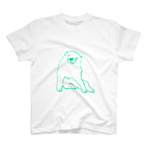 長沢芦雪の「あの犬」グリーン Regular Fit T-Shirt