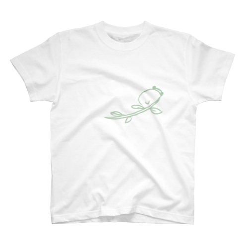北欧風ゴロゴロパンダ【グリーン】 Regular Fit T-Shirt