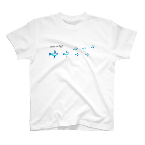 たくさん飛ぶペンギン スタンダードTシャツ