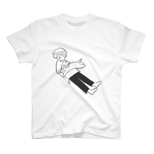 花冠と犬と昼寝 Regular Fit T-Shirt