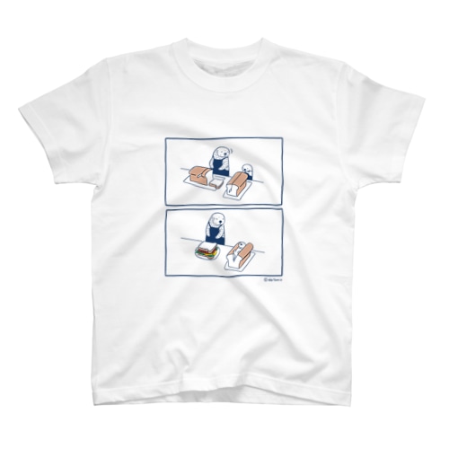 ラッッッコ「２コマ漫画・食パン」 Regular Fit T-Shirt