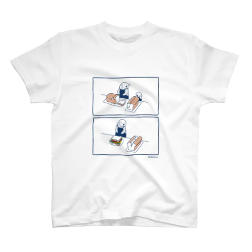 ラッッッコ「２コマ漫画・食パン」 Regular Fit T-Shirt
