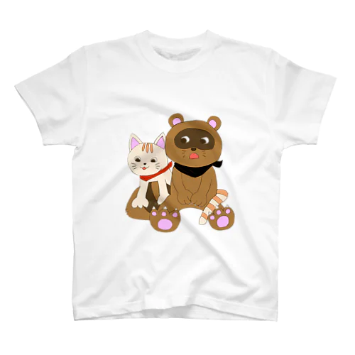 たぬきとにゃんこ(改) スタンダードTシャツ