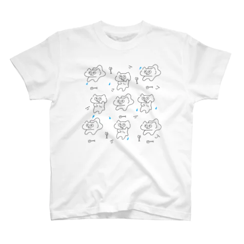 ほねほねじゅるねこ Regular Fit T-Shirt