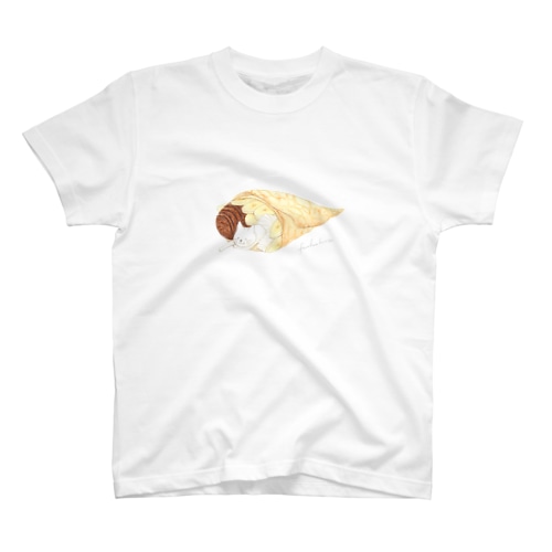 ネコぱんとチョコバナナクレープ Regular Fit T-Shirt