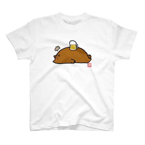 デブ猫ニャポポさん(へそ天BEER) Regular Fit T-Shirt