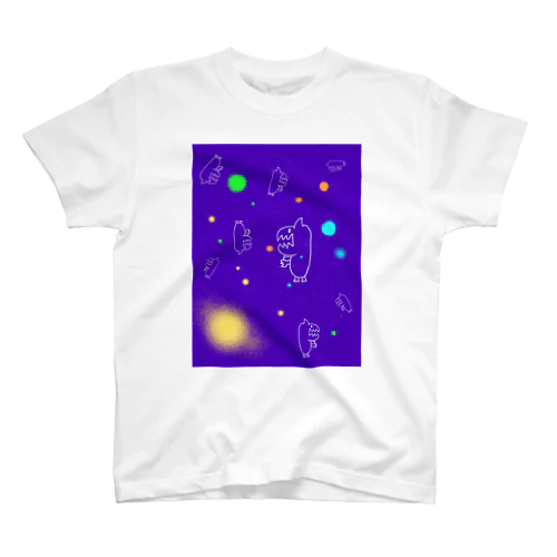 恐竜さん　スペースランダム スタンダードTシャツ