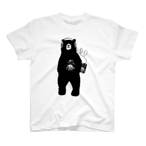 春のクマ　ブラック Regular Fit T-Shirt