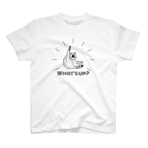 調子どうよ？ヨガ猫/yogaねこ スタンダードTシャツ