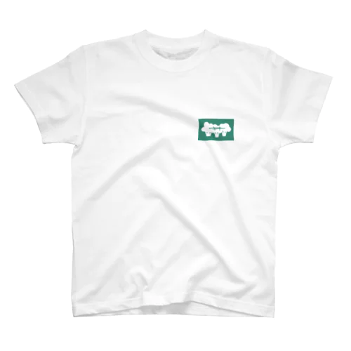 "緑翡翠緑"ターコイズグリーンロゴグッズ Regular Fit T-Shirt