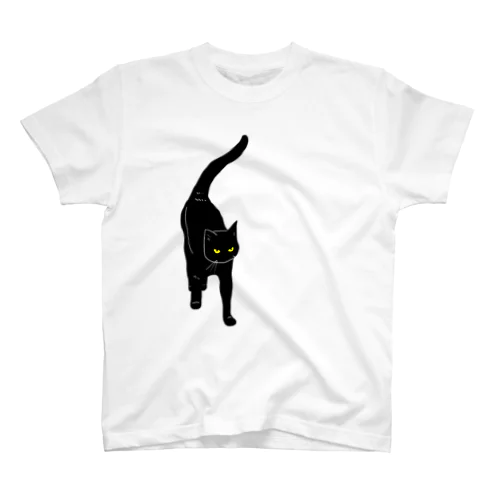 黒猫が来る そして去る 右胸バージョン スタンダードTシャツ