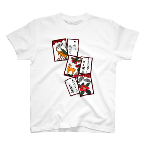  沖縄花札(猪鹿蝶) Regular Fit T-Shirt