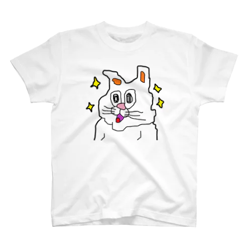 きらきらねこうさぎ Regular Fit T-Shirt