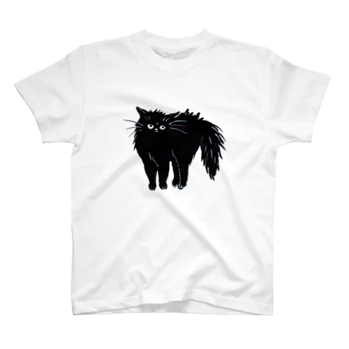 怒ってます（黒猫） Regular Fit T-Shirt
