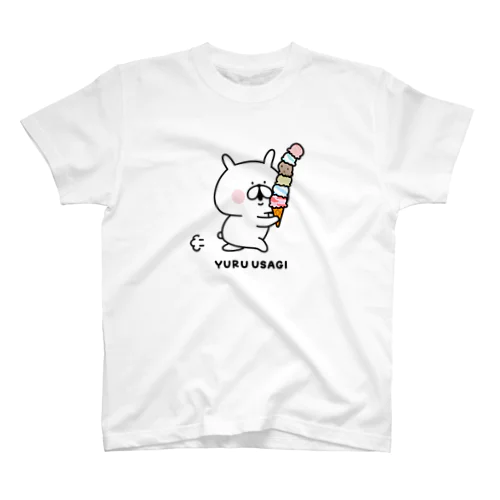 ゆるうさぎ　アイスクリーム Regular Fit T-Shirt